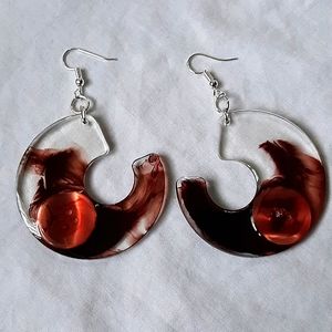 Handmade Button Earrings